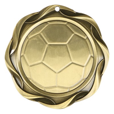 Fusion Medal - Soccer - Antique Bronze, "