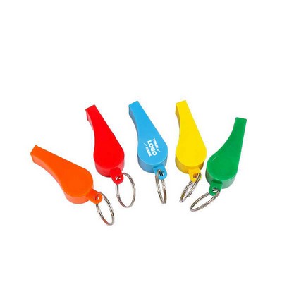 Plastic Whistle Keyring