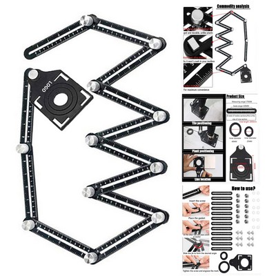 Multi-Angle Measuring Ruler Multi Angle Tool 12-Sided Angle Measurement