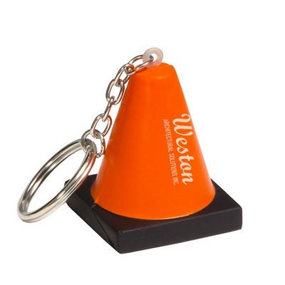 PU Construction Cone Stress Reliever Keychain