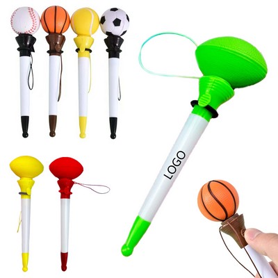 Bounce Ball Pens With Pen Cap