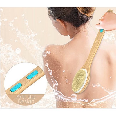 Double-Sided Long Handle Bath Brush