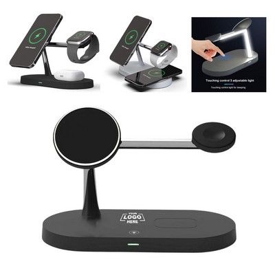 4 in 1 Wireless Charger Fast Phone Stand & Light