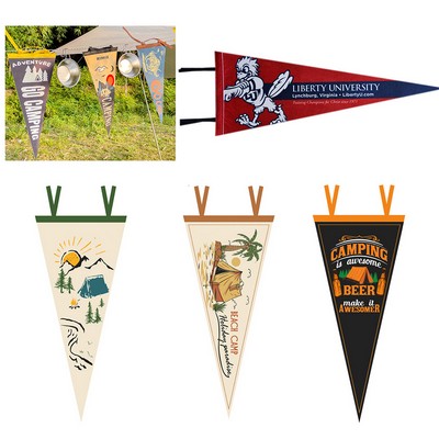 18" x 8" Custom Full Color Felt Pennant