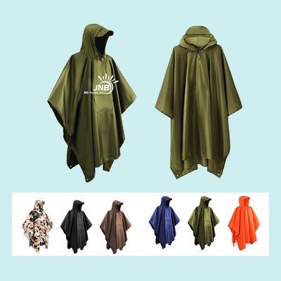 Waterproof Rain Poncho with Hooded