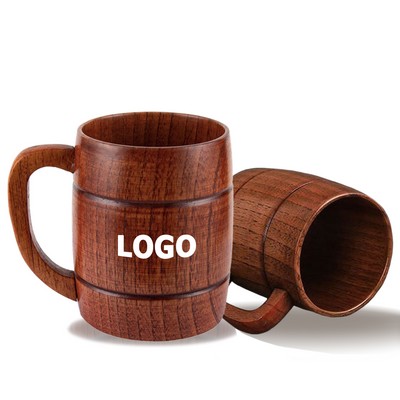 12oz Large Wooden Beer Mug