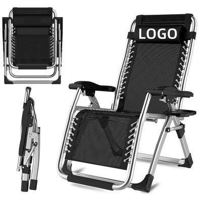 Adjustable Zero Gravity Heavy-Duty Outdoor Folding Lounge Chair