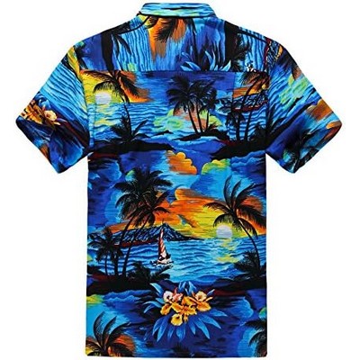 Women's Custom Dye Sublimated Stretch Poly Hawaiian Shirt