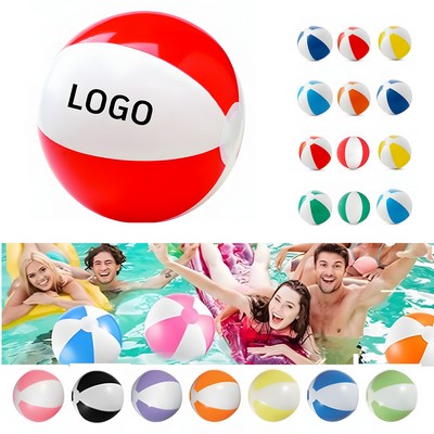 16" Summer Colorful PVC Inflatable Beach Ball