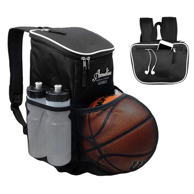 Sports Workout Gym Backpack w/ Ball Equipment Pocket