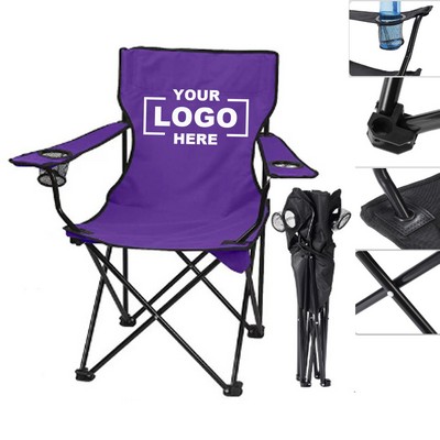 Portable Camping Chair with Backrest and Armrests