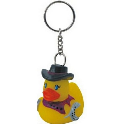 Rubber Rodeo Duck Key Chain©