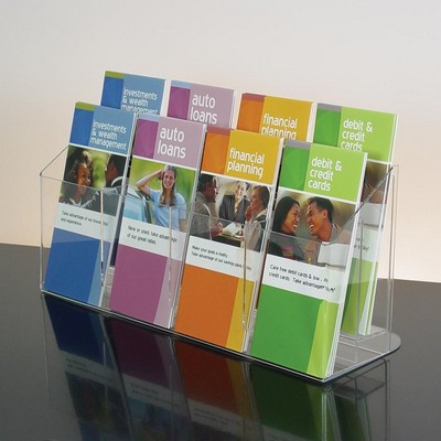 8-Pocket Clear Acrylic Brochure Holder - Countertop