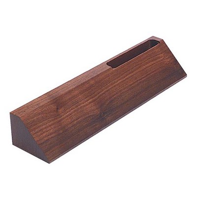 Name Plate Wedges - Card Holder - Walnut - 2" x 10"