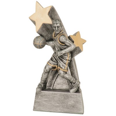 6" Male Basketball Super Star Resin Figure Trophy