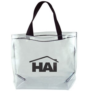 Clear Vinyl Stadium Tote Bag w/Gusset (11.5"x11.75"x5.5")