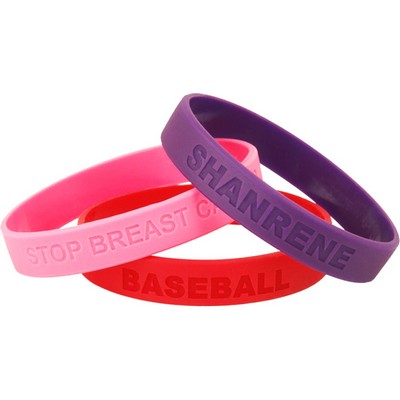 Debossed Silicone Wristband