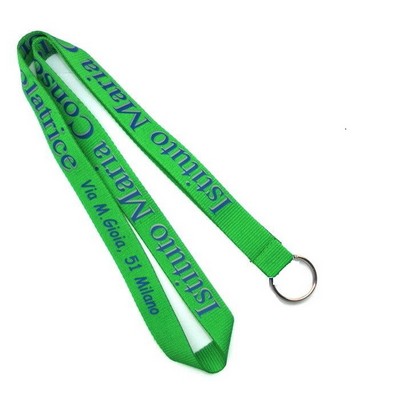 1/2" Green Polyester Lanyard (12 mm)