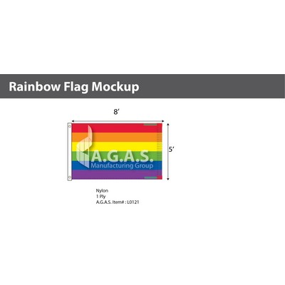 Rainbow Deluxe Flag 5'X8'