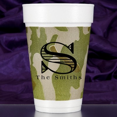 Foam Camouflage Cups (16 Oz.)