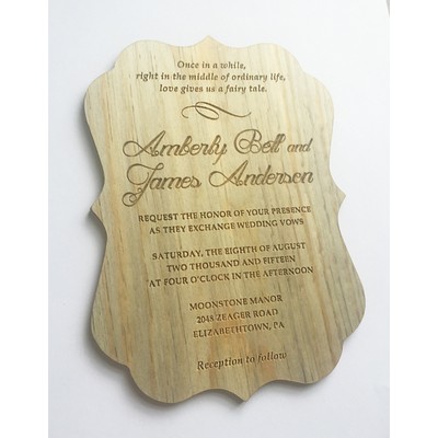 5" x 7" - Hardwood Cards - Invitations - A7