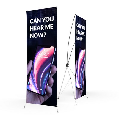 32" x 71" Premier Vinyl Indoor X-Banner Stand