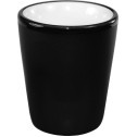 1.5 Oz. Hilo Shot Glass- Black Matte Out/Glossy White In