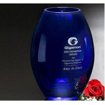 Cobalt Barrel Vase 8-1/2"