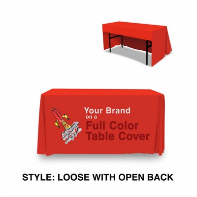 4' Table Cover Standard Throw w/ Open Back