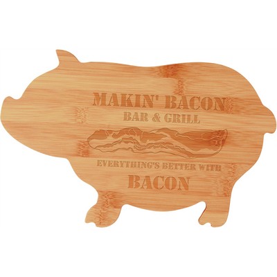 Bamboo Bay Cutting Board - Pig Shape