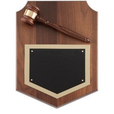 Shield Gavel Plaque 9 x 12"