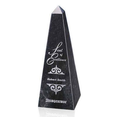 Marble Obelisk - Black 16"