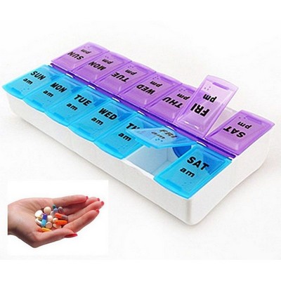 7 Day Pill Box Medicine Tablet Dispenser Organizer