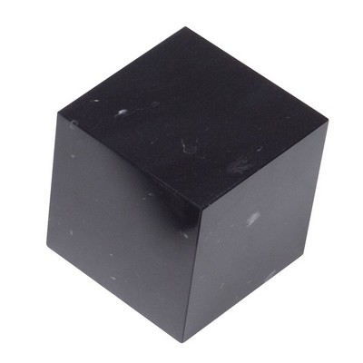 Jet Black Marble Cube (3"x3"x3")