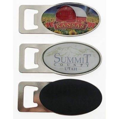 Oval Design Bottle Opener Magnet