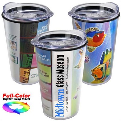 14 Oz. Transparent Tumbler w/Digital Insert