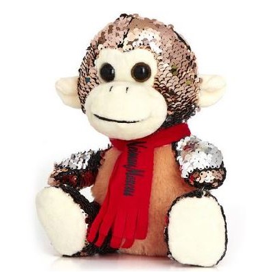 8" Monkey Bling Stuffed Animal