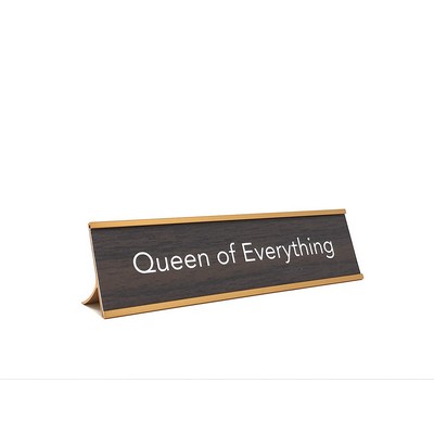 Novelty Nameplate Style ( Queen of Everything)- Metallic Frame