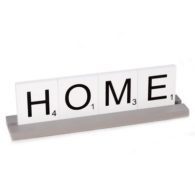 Home Scrabble letter tile wooden sign