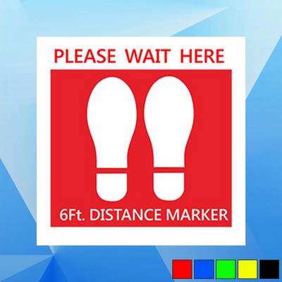 PPE Floor Decal, 6 Ft Apart Social Distance Sticker