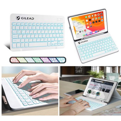 Kidder Universal Portable Bluetooth Wireless Keyboard for Smartphones and Tablets (White)