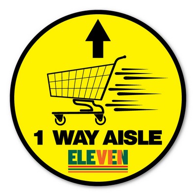 1 Way Aisle Adhesive Floor Decal