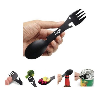 Camping Spoon Fork Bottle Opener