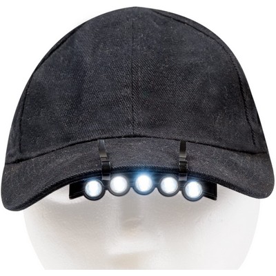 Clip-On 5 LED Cap Head Light