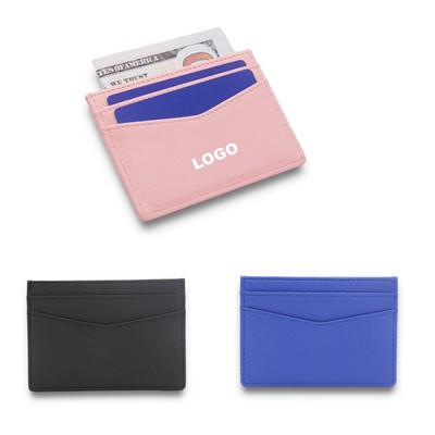 Custom Cute PU Card Holder Pink w/RFID Blocking