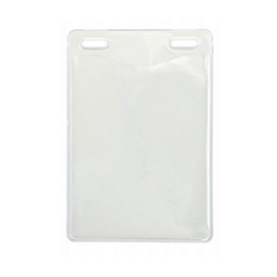 3.27" W x 4.80" H - Vertical Clear Vinyl Badge Holder (1 Color Imprint)