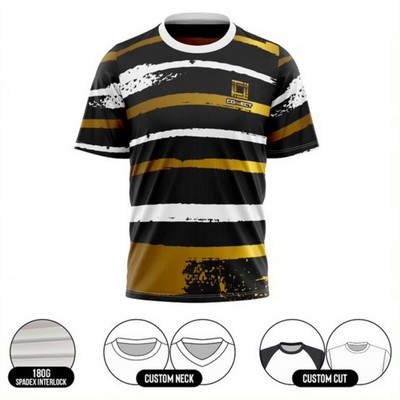 Unisex Sublimation Performance Grade Long Sleeve T-Shirt - 180G Spandex Interlock