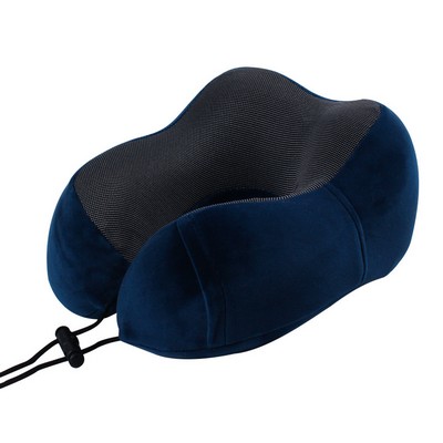 Memory Foam U-Shape Neck Pillow w/Adjustable Rope Lock