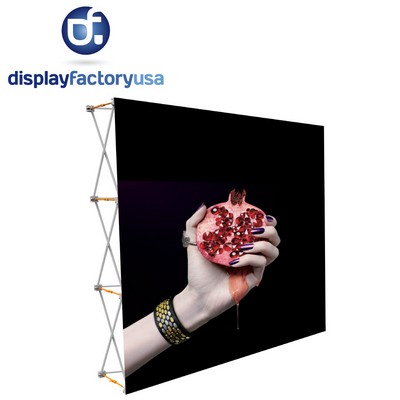 Tension fabric 3x3 pop up display stand back wall