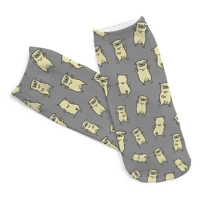 Grey Lovely Kid Cartoon Animal Socks - Dog